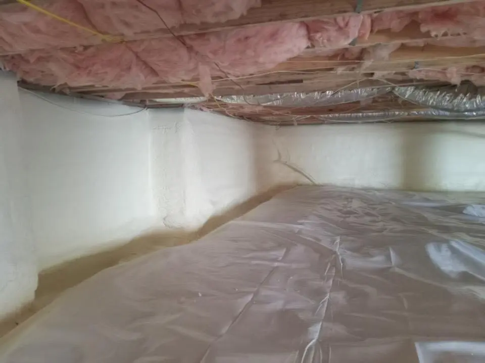 Crawl space encapsulation with closed-cell spray foam for Roof Waterproofing in White Knoll